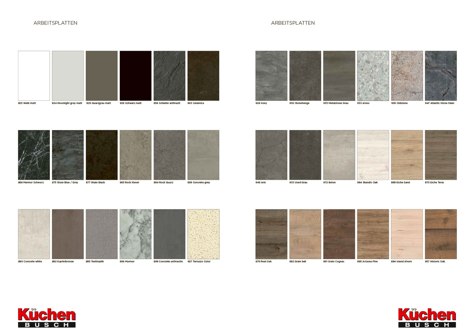 Farben und Fronten der Serie 50 „Exklusiv“